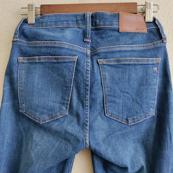 Madewell 9" High-Rise Skinny Jeans in Paloma Wash - Raw Hem Edition Size 25 - Picture 6 of 15